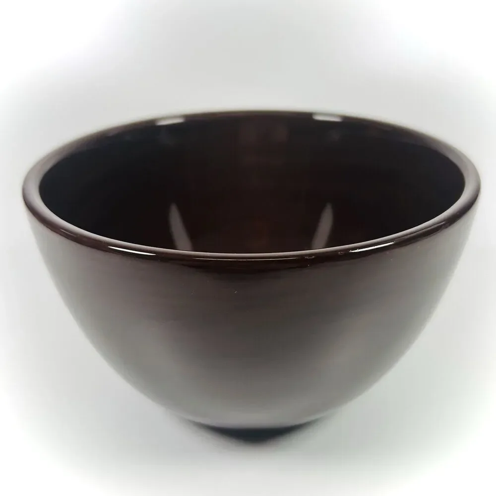 Set Of 2 Pottery Barn Sausalito Dark Chocolate Brown Cereal Soup Bowls 6